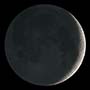 January Earthshine Crescent Moon