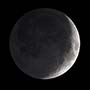 Earthshine Crescent Moon