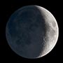 Earthshine on a waxing crescent Moon