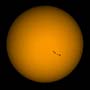 Active sun with four sunspot groups